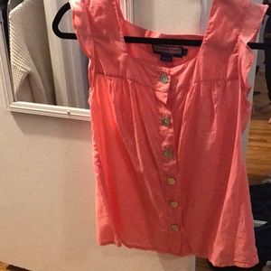 Vineyard Vines Pink Sleeveless Blouse